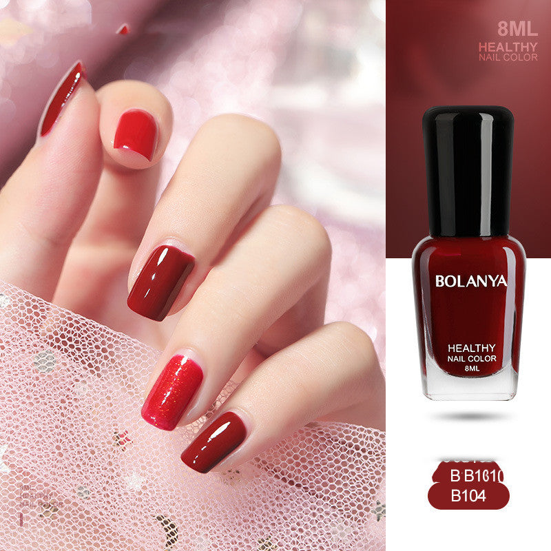 Bolanya Water-Based Nail Polish Free Of Baking Can Be Torn Off, Quick Drying And Lasting