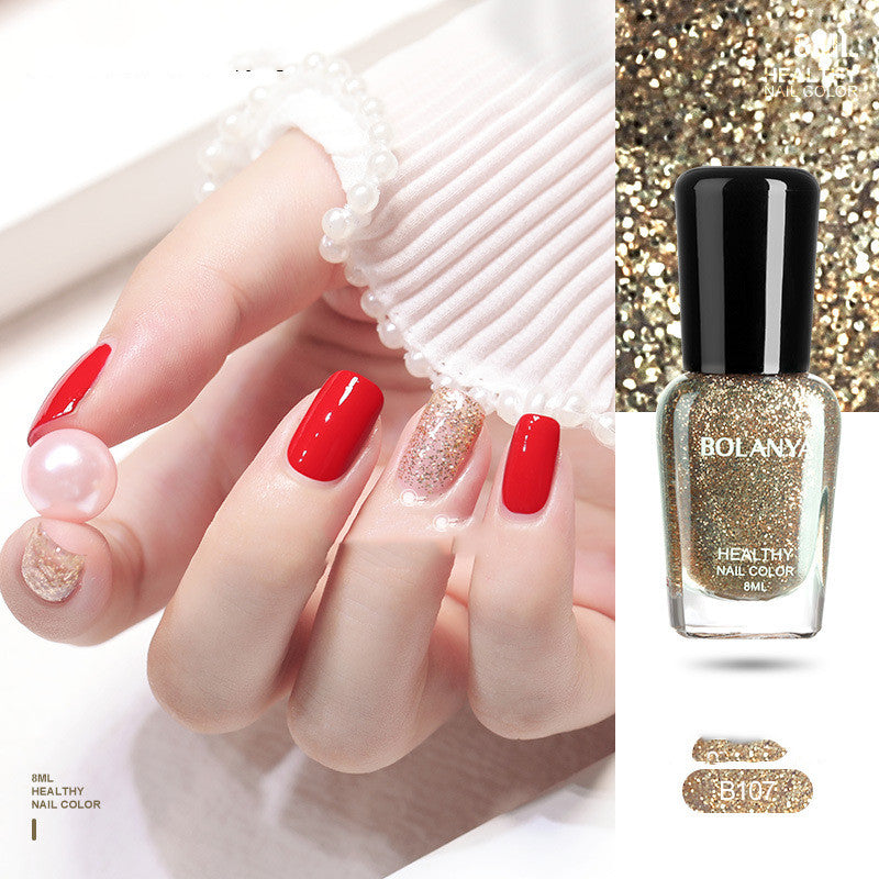 Bolanya Water-Based Nail Polish Free Of Baking Can Be Torn Off, Quick Drying And Lasting
