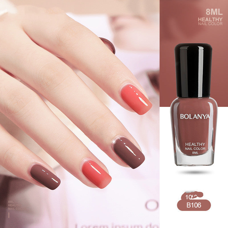 Bolanya Water-Based Nail Polish Free Of Baking Can Be Torn Off, Quick Drying And Lasting