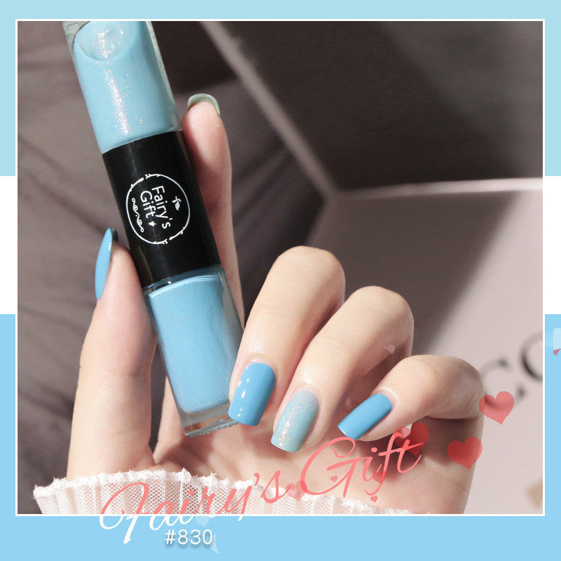 Fairy's Gifts Nail Polish Set Two-Color With Quick-Drying Sequined Nail Polish Free Baking Non-Peelable Transparent Nail Polish
