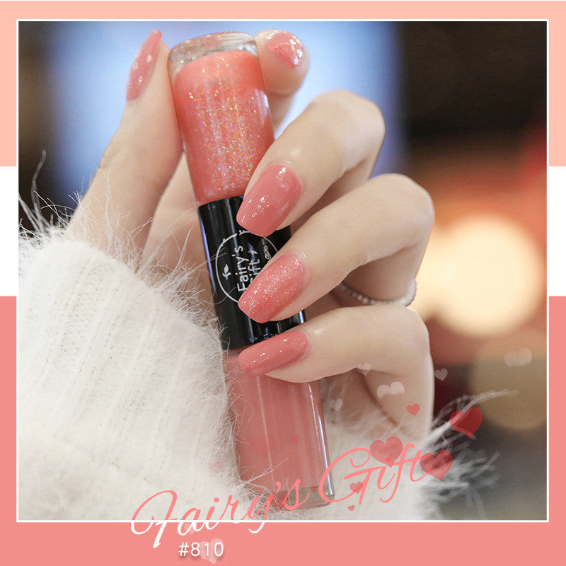 Fairy's Gifts Nail Polish Set Two-Color With Quick-Drying Sequined Nail Polish Free Baking Non-Peelable Transparent Nail Polish