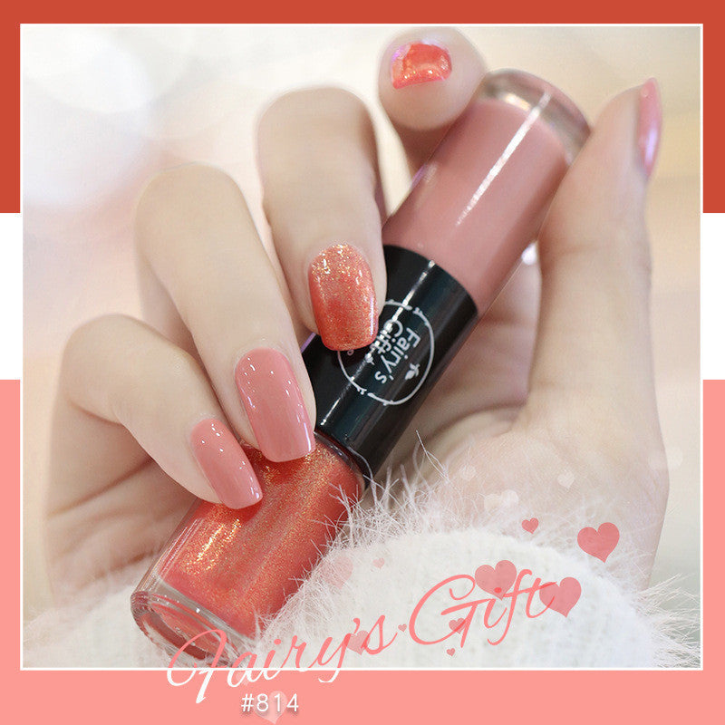 Fairy's Gifts Nail Polish Set Two-Color With Quick-Drying Sequined Nail Polish Free Baking Non-Peelable Transparent Nail Polish