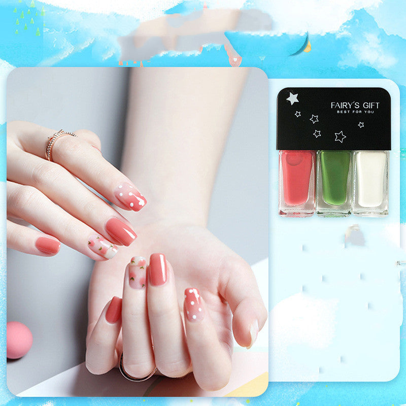 Fairy's Gifts Sequined Three-Color Nail Polish Set