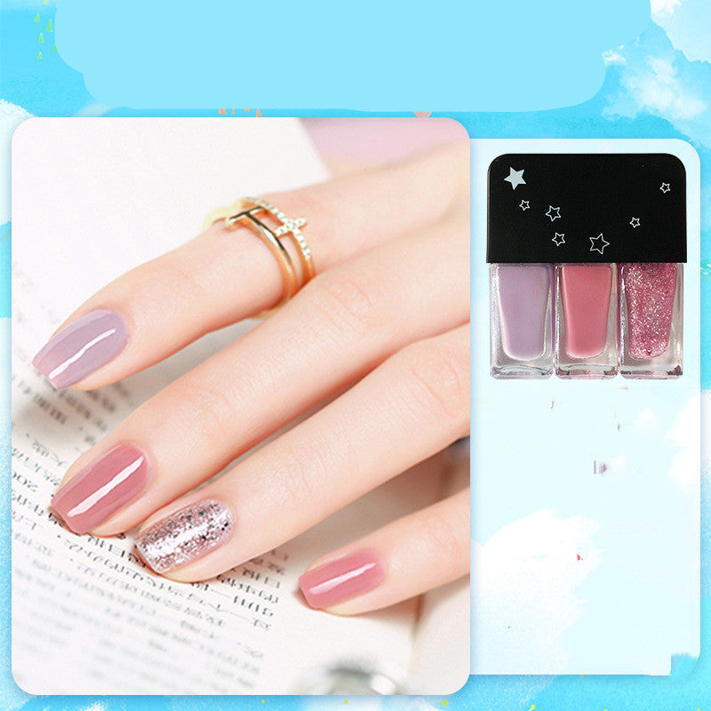 Fairy's Gifts Sequined Three-Color Nail Polish Set