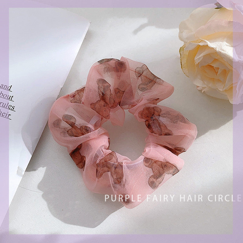Super Fairy Purple Pig Intestine Hair Tie Headdress