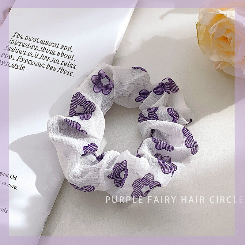 Super Fairy Purple Pig Intestine Hair Tie Headdress