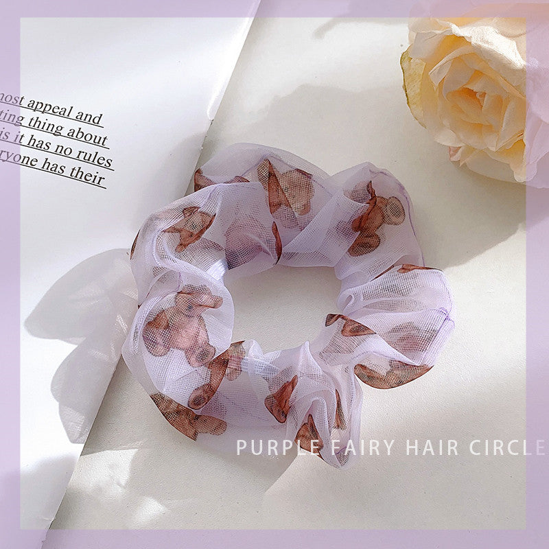 Super Fairy Purple Pig Intestine Hair Tie Headdress