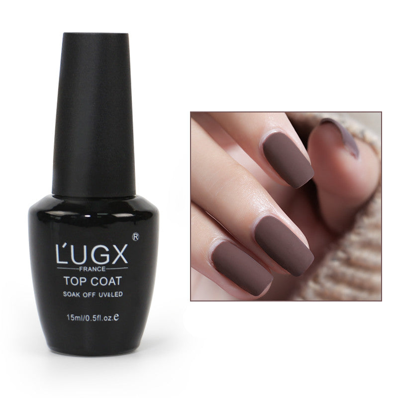 LUGX Frosted Sealing Layer Nail Polish Glue New Color Popular Nail Shop Special Phototherapy Nail Polish Small Bottle 15Ml