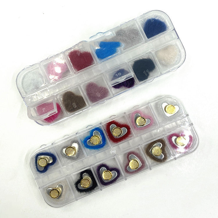 New Net Red Detachable Magnet Stone Hair Ball Nail Art