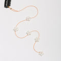 Korean Style Crystal Flower Streamline Hairpin