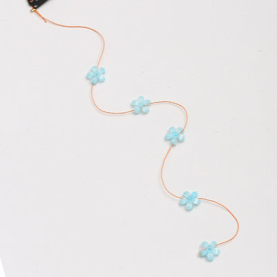 Korean Style Crystal Flower Streamline Hairpin