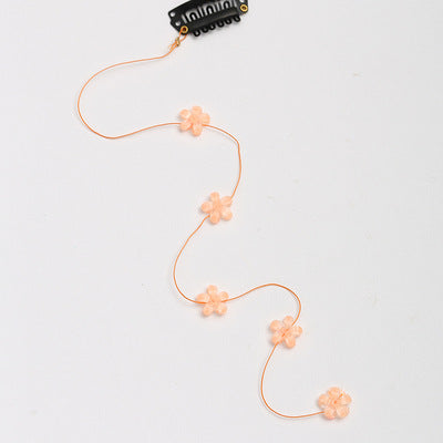 Korean Style Crystal Flower Streamline Hairpin