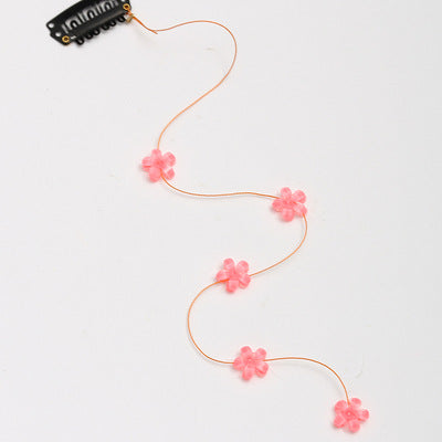 Korean Style Crystal Flower Streamline Hairpin