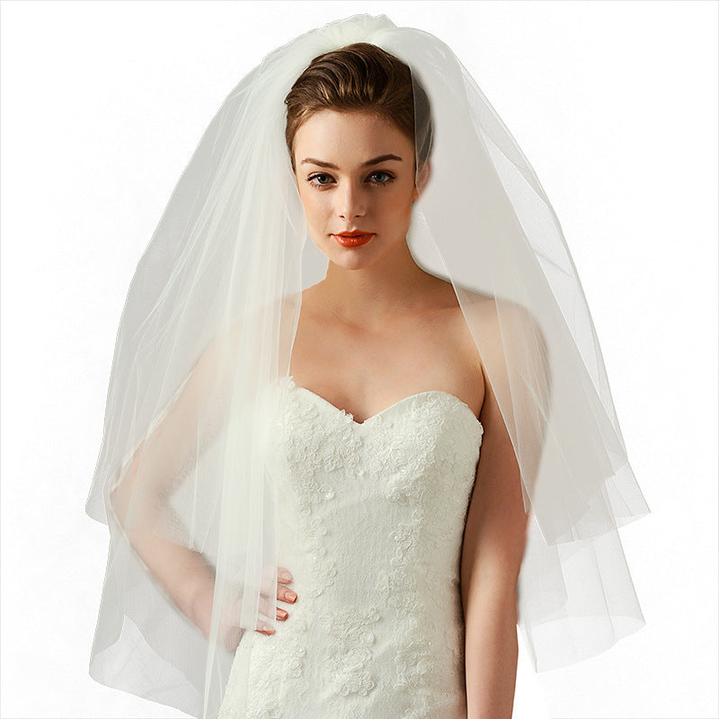 Fluffy Hard Mesh Veil With Hair Comb