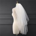 White Veil Bridal Veil Soft Mesh Belt Hair Comb Overlock Short