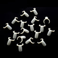 Gaoy 50 Pcs False Nail Tips Display Plastic Ring Nail Color Chart Polish Practice Ring Board DIY Tool