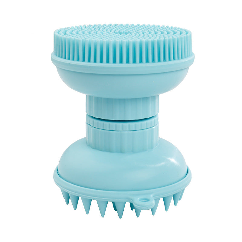 Double-Sided Shower Brush Silicone Shower Shampoo Brush