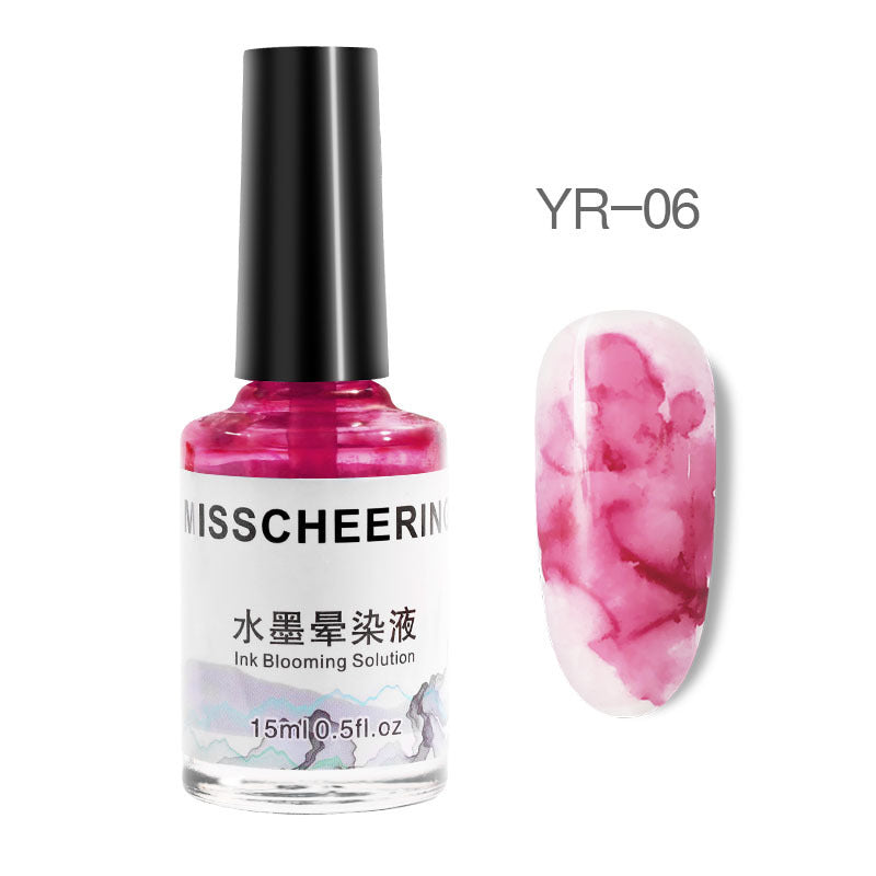 Misscheering Nail Polish Gel Varnish Watercolor Ink Gradient Marble Patte