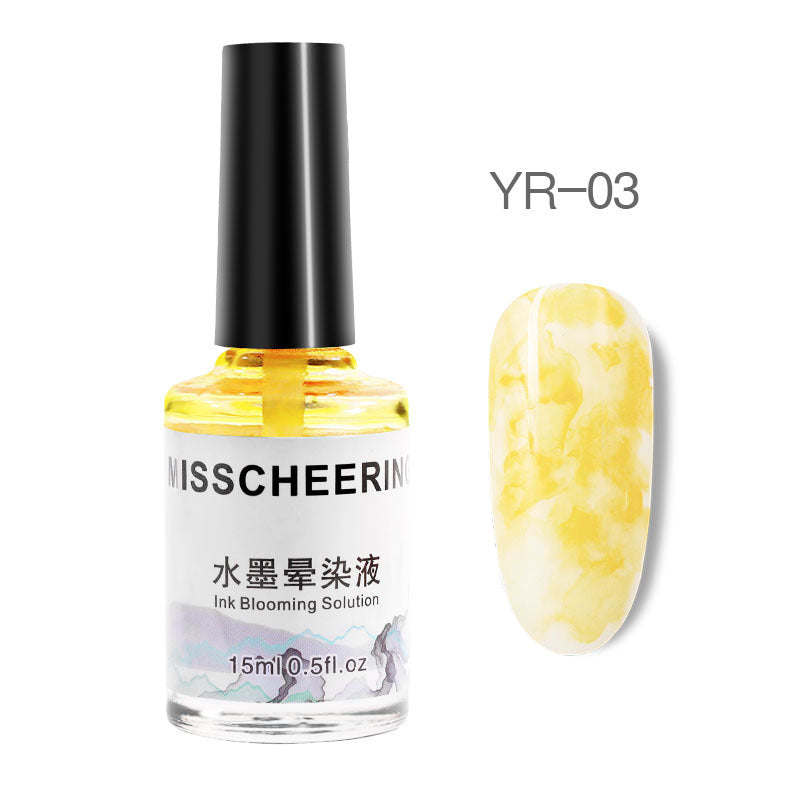 Misscheering Nail Polish Gel Varnish Watercolor Ink Gradient Marble Patte