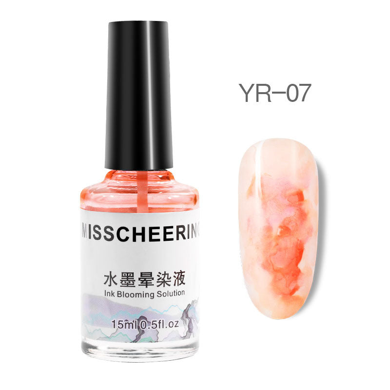 Misscheering Nail Polish Gel Varnish Watercolor Ink Gradient Marble Patte