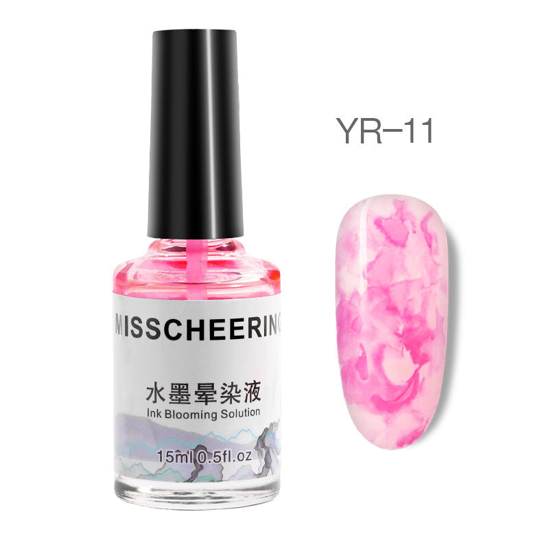 Misscheering Nail Polish Gel Varnish Watercolor Ink Gradient Marble Patte