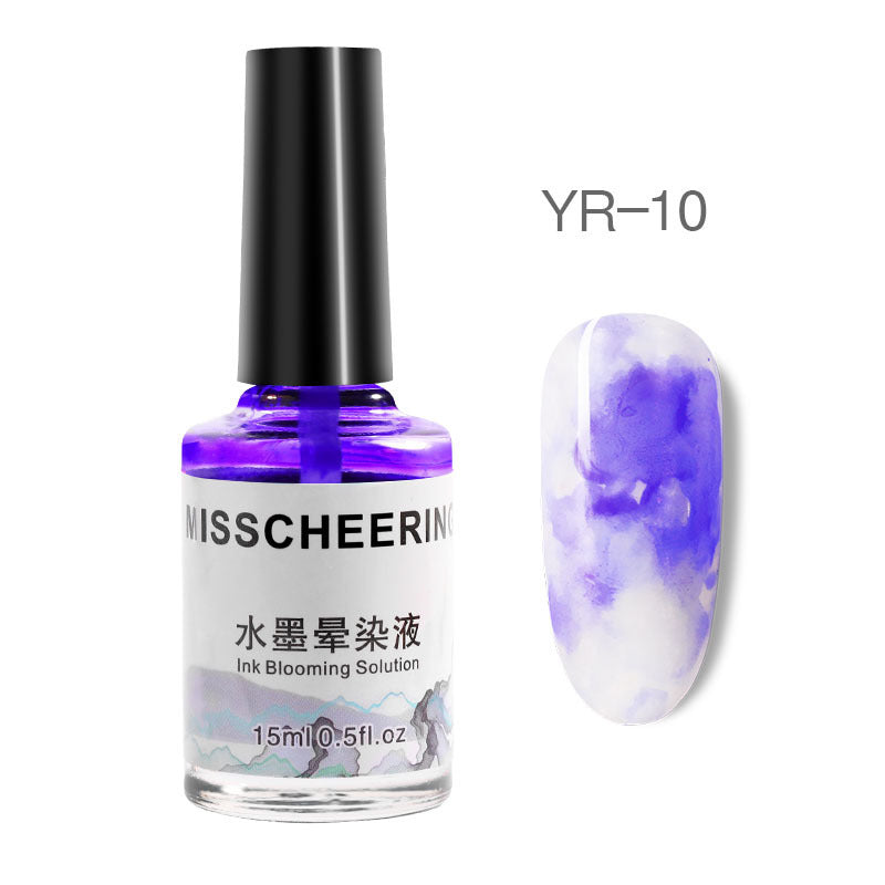 Misscheering Nail Polish Gel Varnish Watercolor Ink Gradient Marble Patte