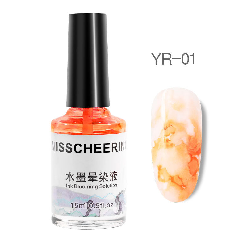 Misscheering Nail Polish Gel Varnish Watercolor Ink Gradient Marble Patte