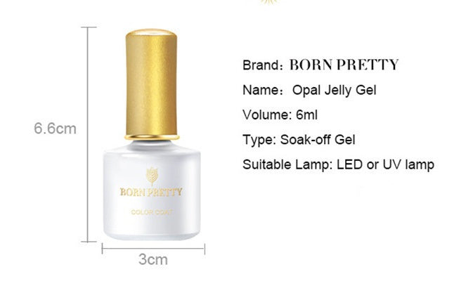 Born Pretty Milky White Jelly Transparent Nail Polish