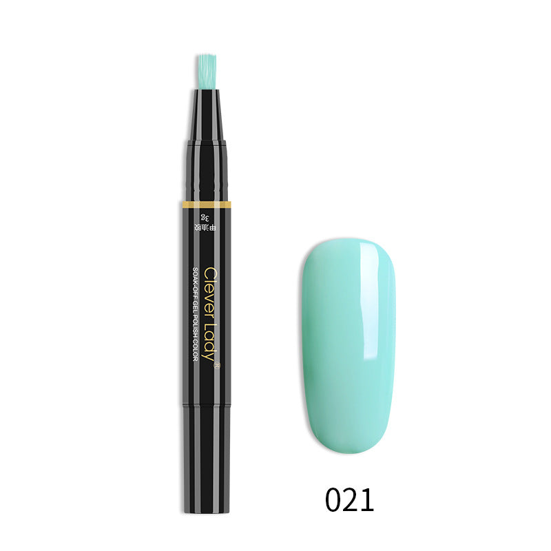 Clever Lady New Style Nail Polish One-Step Glue Nail Polish Glue Three-In-One Nail Polish Pen One-Step Nail Glue