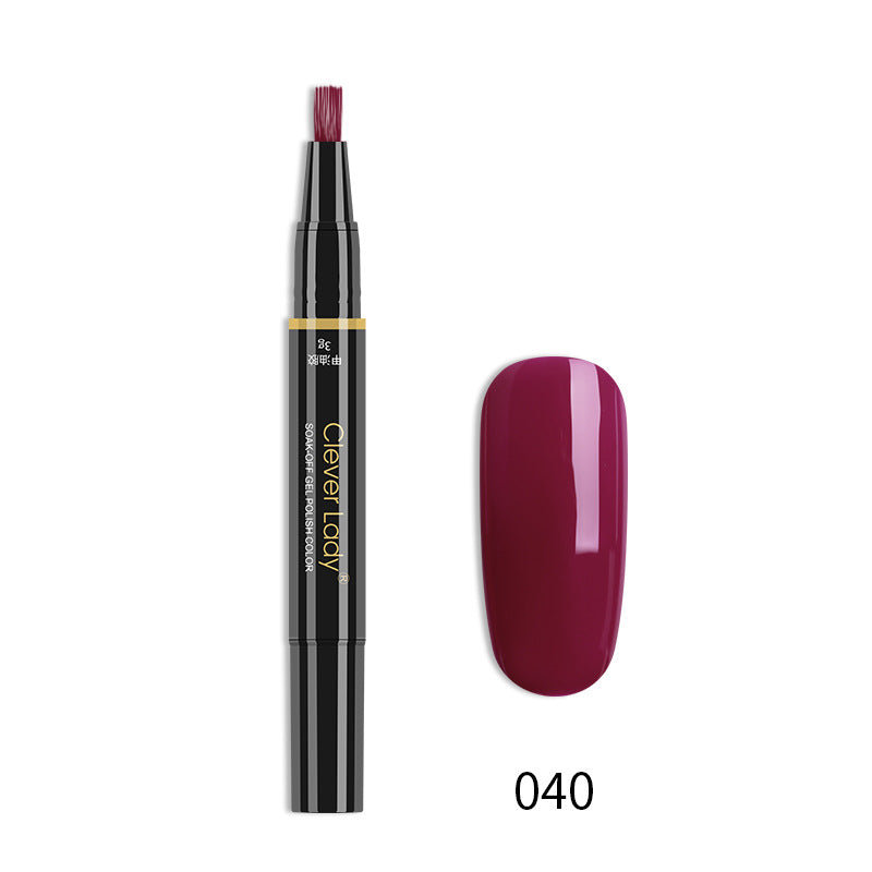 Clever Lady New Style Nail Polish One-Step Glue Nail Polish Glue Three-In-One Nail Polish Pen One-Step Nail Glue