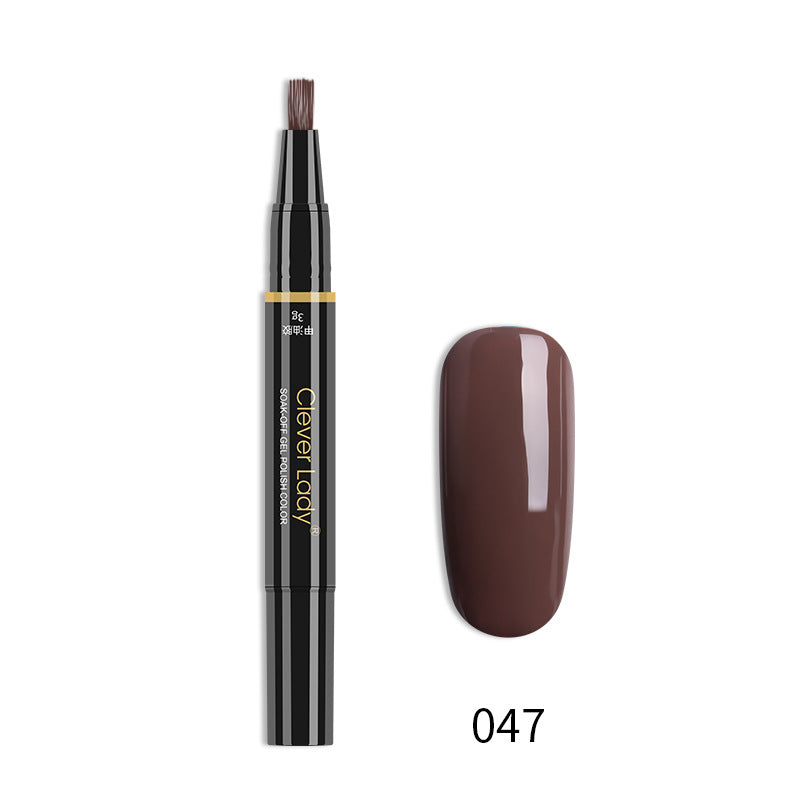 Clever Lady New Style Nail Polish One-Step Glue Nail Polish Glue Three-In-One Nail Polish Pen One-Step Nail Glue