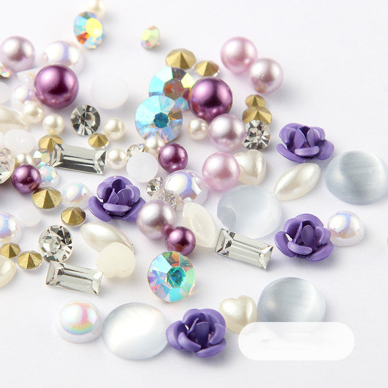 3D Nail Rhinestones Rose Jewelry Diamond DIY Gems Charming Mix Crystal Nail Art Decorations Gel Glitter Nail Accessories