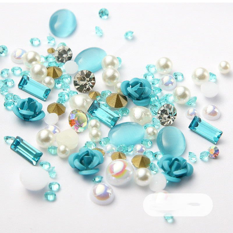 3D Nail Rhinestones Rose Jewelry Diamond DIY Gems Charming Mix Crystal Nail Art Decorations Gel Glitter Nail Accessories
