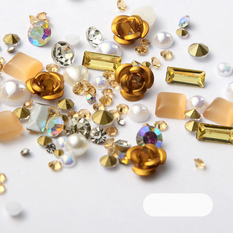 3D Nail Rhinestones Rose Jewelry Diamond DIY Gems Charming Mix Crystal Nail Art Decorations Gel Glitter Nail Accessories