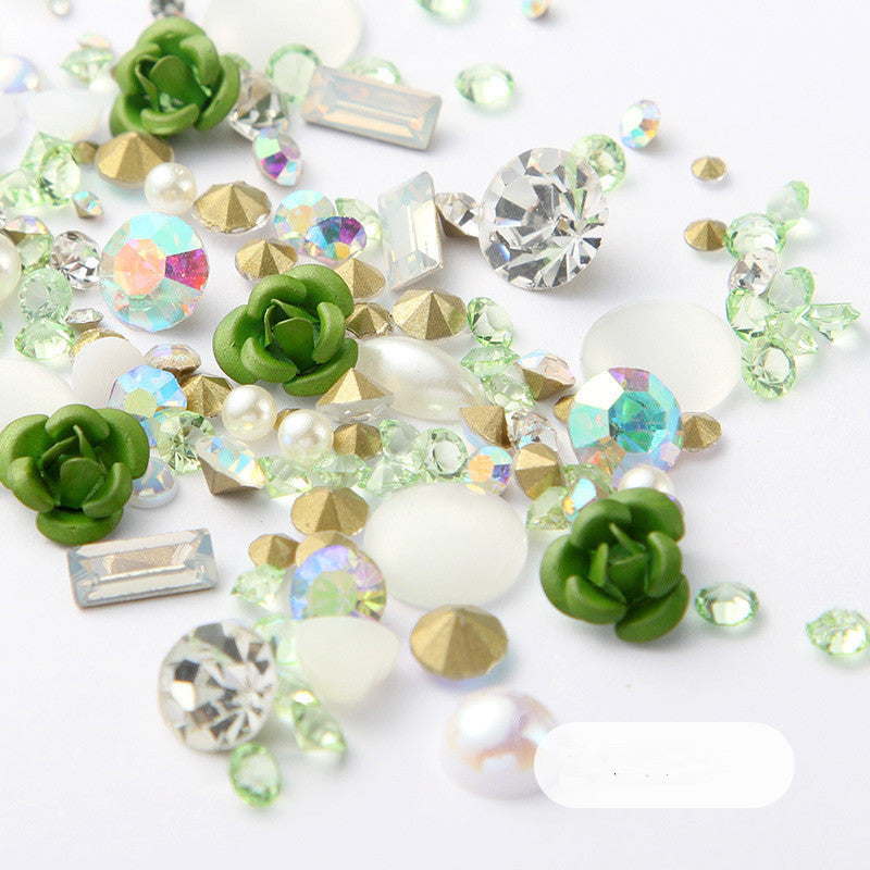 3D Nail Rhinestones Rose Jewelry Diamond DIY Gems Charming Mix Crystal Nail Art Decorations Gel Glitter Nail Accessories