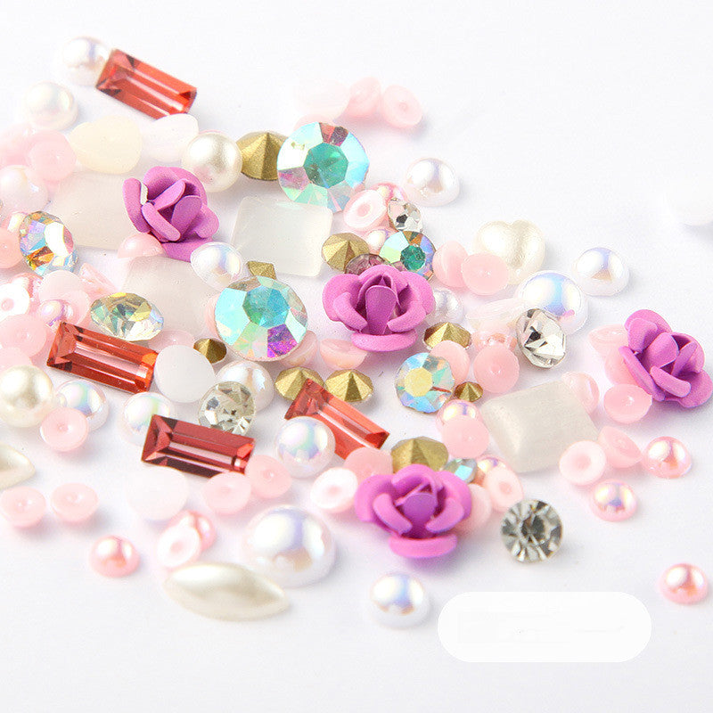 3D Nail Rhinestones Rose Jewelry Diamond DIY Gems Charming Mix Crystal Nail Art Decorations Gel Glitter Nail Accessories
