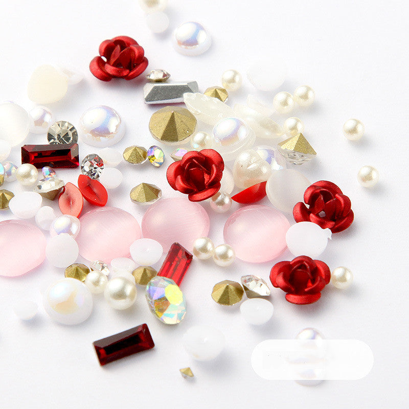 3D Nail Rhinestones Rose Jewelry Diamond DIY Gems Charming Mix Crystal Nail Art Decorations Gel Glitter Nail Accessories