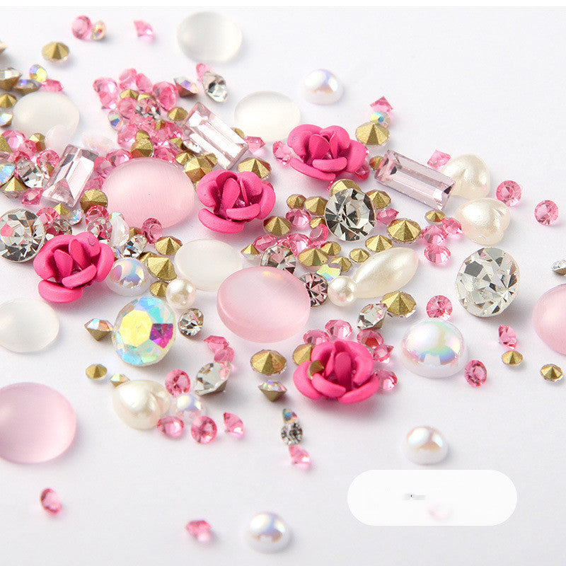 3D Nail Rhinestones Rose Jewelry Diamond DIY Gems Charming Mix Crystal Nail Art Decorations Gel Glitter Nail Accessories