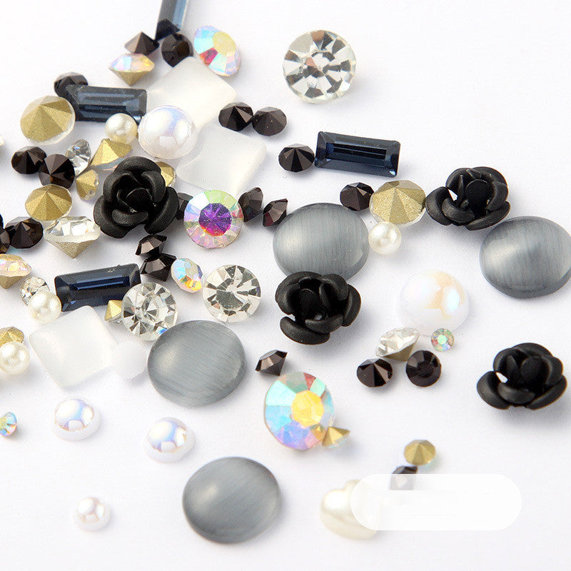 3D Nail Rhinestones Rose Jewelry Diamond DIY Gems Charming Mix Crystal Nail Art Decorations Gel Glitter Nail Accessories