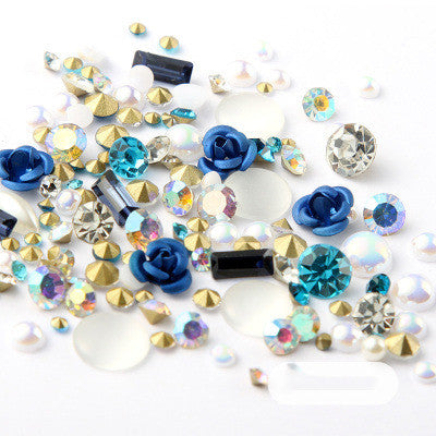 3D Nail Rhinestones Rose Jewelry Diamond DIY Gems Charming Mix Crystal Nail Art Decorations Gel Glitter Nail Accessories