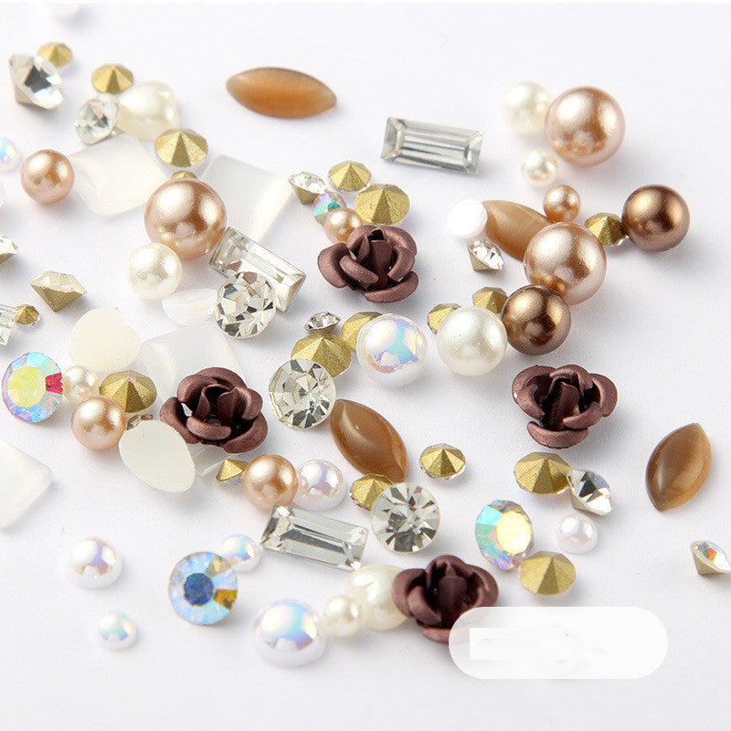 3D Nail Rhinestones Rose Jewelry Diamond DIY Gems Charming Mix Crystal Nail Art Decorations Gel Glitter Nail Accessories