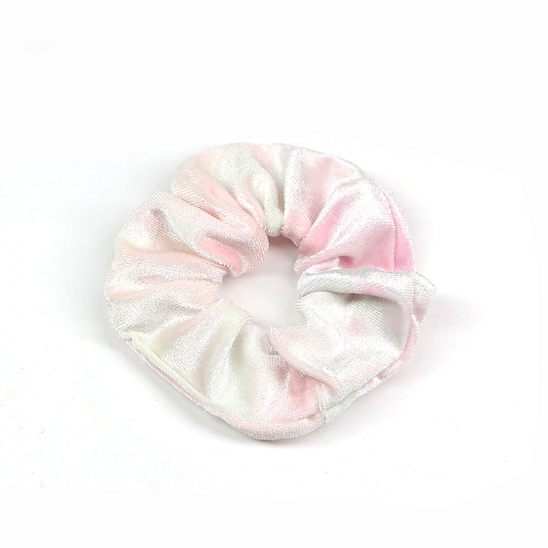 Rainbow Flannel Tie Dye Hair Tie