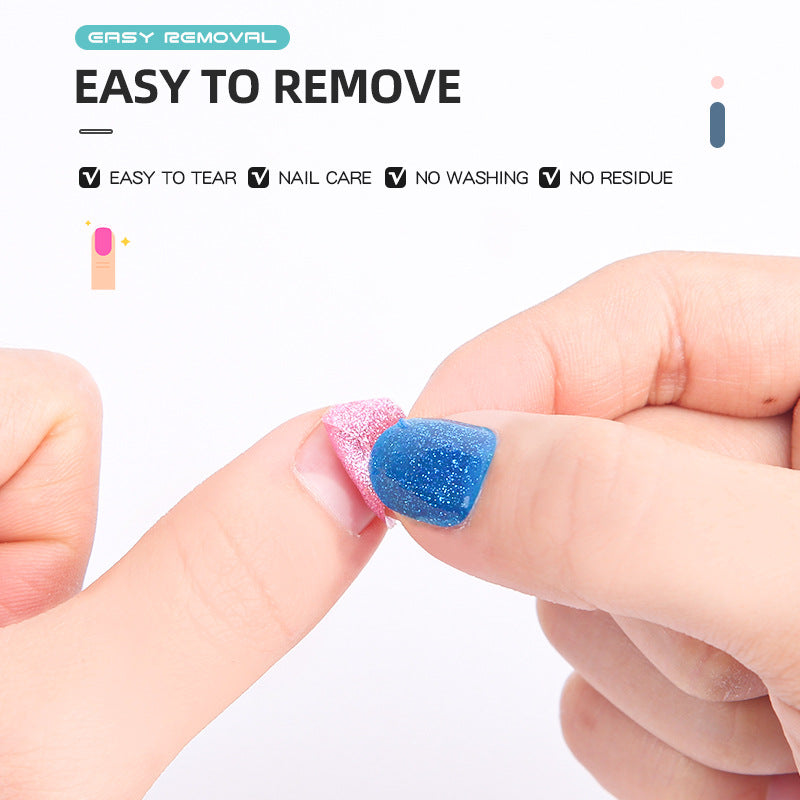 Cross-Border Children Girls Makeup Nail Stickers Set Girls Play House Handmade Diy Nail Stickers Makeup Toys
