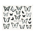 Nail Art Sticker Retro Watercolor Big Butterfly Nail Watermark Sticker