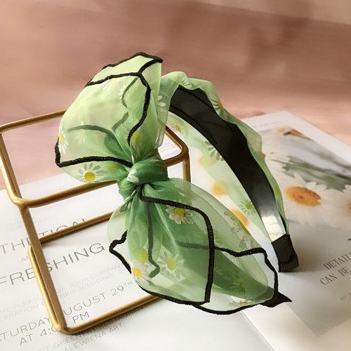 Headdress Fine Mesh Hairpin Broad Border Bow Tie Headband Lace Japan And South Korea Toothed Hairband Hair Hole Adult