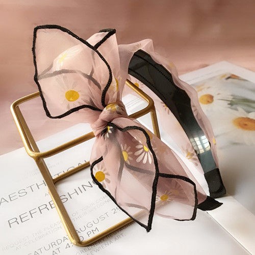Headdress Fine Mesh Hairpin Broad Border Bow Tie Headband Lace Japan And South Korea Toothed Hairband Hair Hole Adult