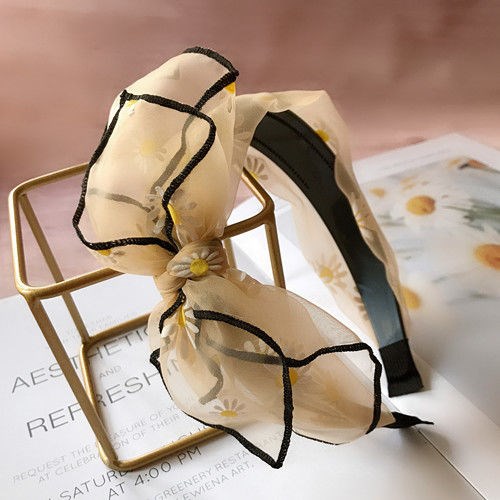 Headdress Fine Mesh Hairpin Broad Border Bow Tie Headband Lace Japan And South Korea Toothed Hairband Hair Hole Adult