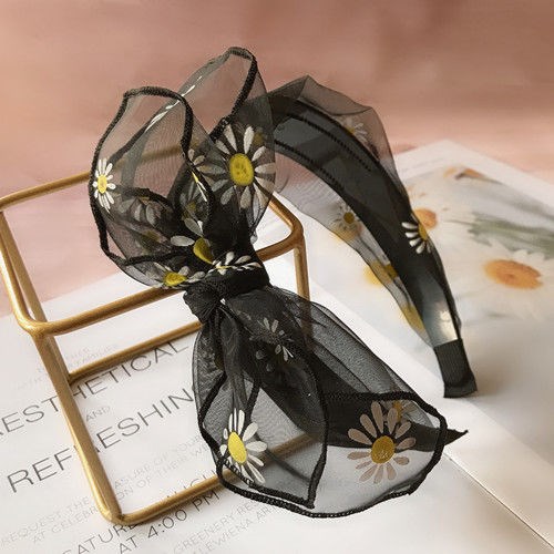 Headdress Fine Mesh Hairpin Broad Border Bow Tie Headband Lace Japan And South Korea Toothed Hairband Hair Hole Adult