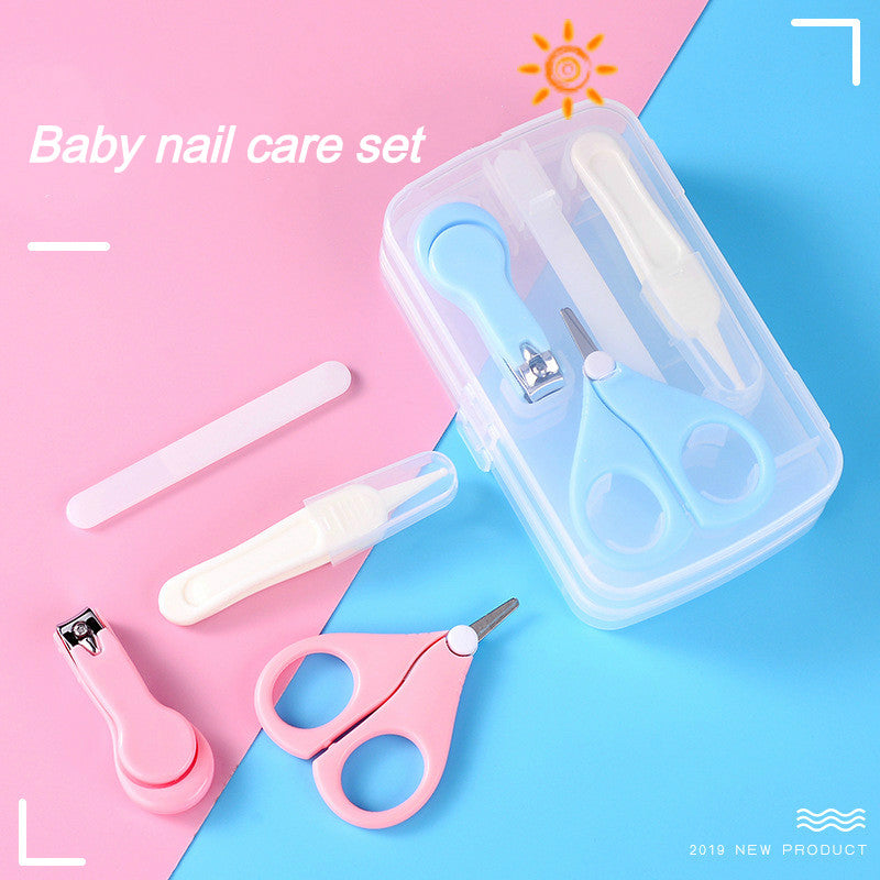 Lovely Tool Baby Nail File Combination Set Baby Nail Clipper Four-Piece Set Baby Safety Nail Clipper