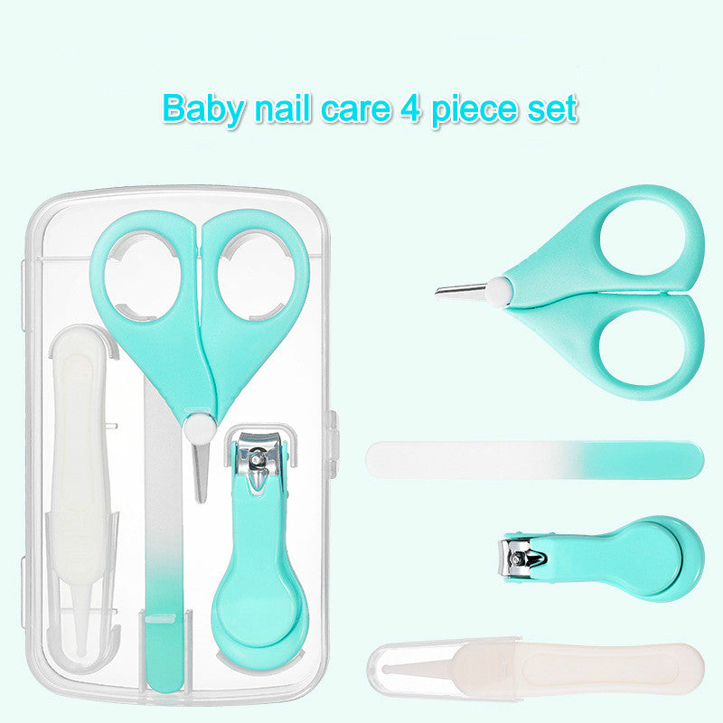 Lovely Tool Baby Nail File Combination Set Baby Nail Clipper Four-Piece Set Baby Safety Nail Clipper